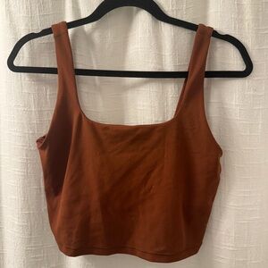 All in Motion Rust Square Neck Crop Top